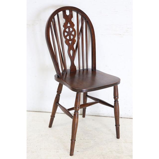 dn-40　1970年代イギリス製ビンテージ エルム ホイールバック ウインザーチェア キッチン ダイニング カントリー レトロ 椅子 いす イス（A） |  | 17