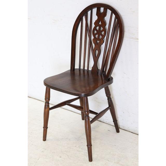 dn-40　1970年代イギリス製ビンテージ エルム ホイールバック ウインザーチェア キッチン ダイニング カントリー レトロ 椅子 いす イス（A） |  | 02