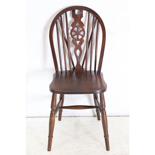 dn-40　1970年代イギリス製ビンテージ エルム ホイールバック ウインザーチェア キッチン ダイニング カントリー レトロ 椅子 いす イス（A） |  | 03