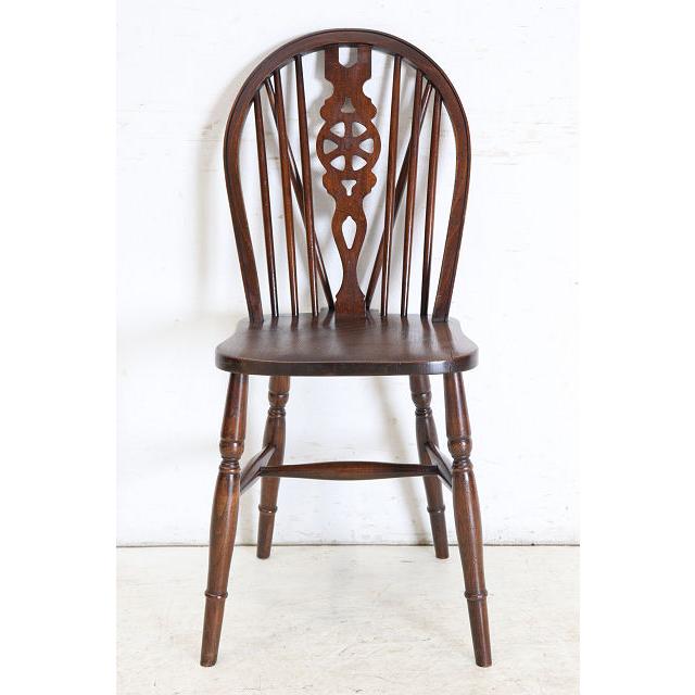 dn-40　1970年代イギリス製ビンテージ エルム ホイールバック ウインザーチェア キッチン ダイニング カントリー レトロ 椅子 いす イス（A） |  | 05