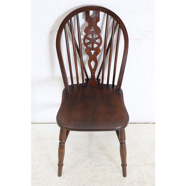 dn-40　1970年代イギリス製ビンテージ エルム ホイールバック ウインザーチェア キッチン ダイニング カントリー レトロ 椅子 いす イス（A） |  | 06