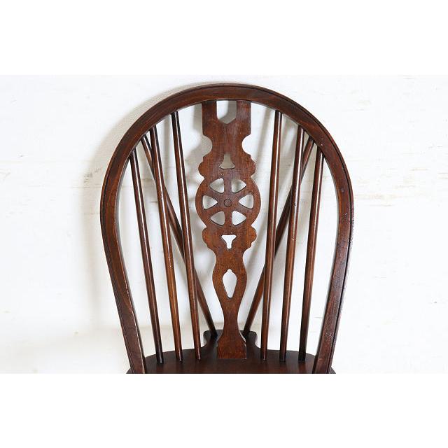 dn-40　1970年代イギリス製ビンテージ エルム ホイールバック ウインザーチェア キッチン ダイニング カントリー レトロ 椅子 いす イス（A） |  | 07