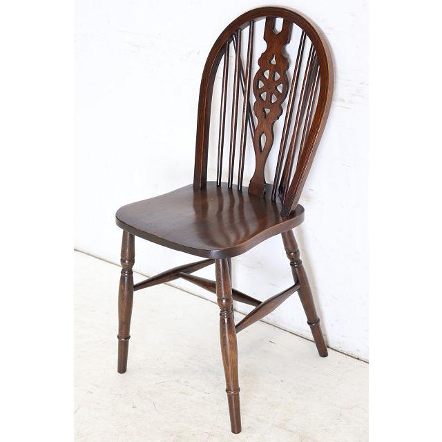 dn-42　1970年代イギリス製ビンテージ エルム ホイールバック ウインザーチェア キッチン ダイニング カントリー レトロ 椅子 いす イス（C） |  | 02