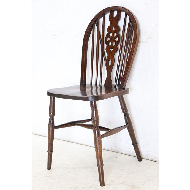 dn-42　1970年代イギリス製ビンテージ エルム ホイールバック ウインザーチェア キッチン ダイニング カントリー レトロ 椅子 いす イス（C） |  | 04