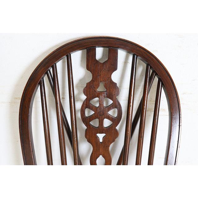 dn-42　1970年代イギリス製ビンテージ エルム ホイールバック ウインザーチェア キッチン ダイニング カントリー レトロ 椅子 いす イス（C） |  | 09