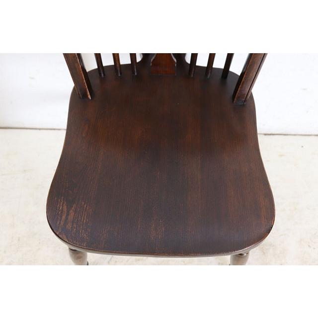 dn-43　1970年代イギリス製ビンテージ エルム ホイールバック ウインザーチェア キッチン ダイニング カントリー レトロ 椅子 いす イス（D） |  | 11