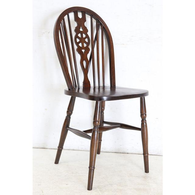 dn-43　1970年代イギリス製ビンテージ エルム ホイールバック ウインザーチェア キッチン ダイニング カントリー レトロ 椅子 いす イス（D） |  | 17