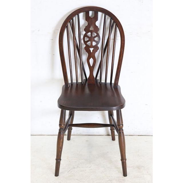 dn-43　1970年代イギリス製ビンテージ エルム ホイールバック ウインザーチェア キッチン ダイニング カントリー レトロ 椅子 いす イス（D） |  | 03