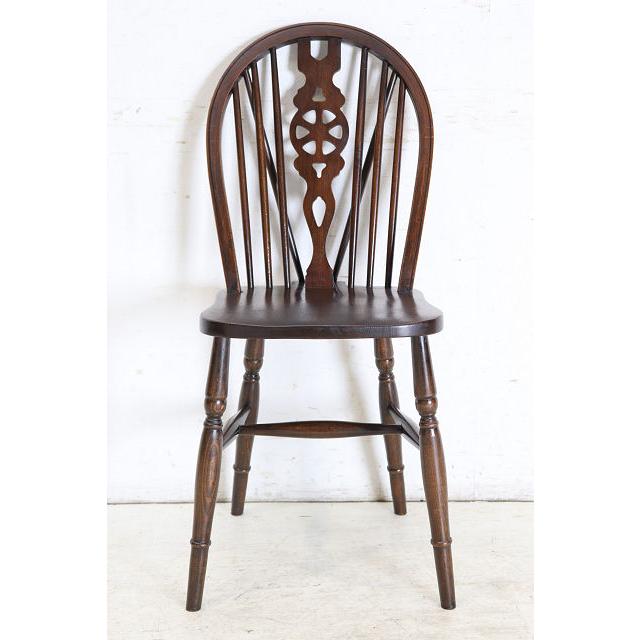 dn-43　1970年代イギリス製ビンテージ エルム ホイールバック ウインザーチェア キッチン ダイニング カントリー レトロ 椅子 いす イス（D） |  | 05