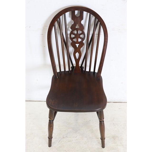 dn-43　1970年代イギリス製ビンテージ エルム ホイールバック ウインザーチェア キッチン ダイニング カントリー レトロ 椅子 いす イス（D） |  | 06