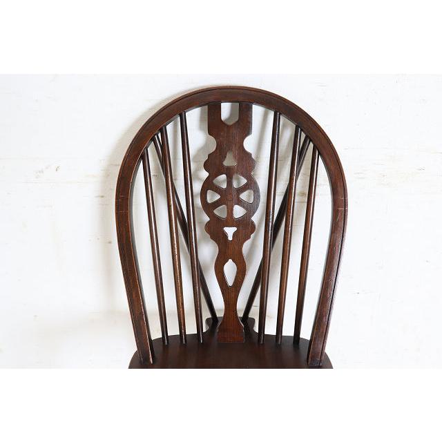 dn-43　1970年代イギリス製ビンテージ エルム ホイールバック ウインザーチェア キッチン ダイニング カントリー レトロ 椅子 いす イス（D） |  | 07