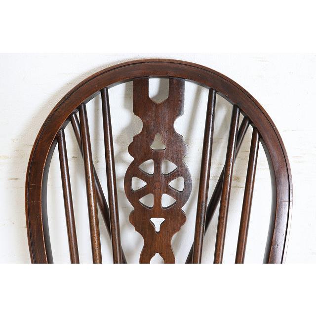 dn-43　1970年代イギリス製ビンテージ エルム ホイールバック ウインザーチェア キッチン ダイニング カントリー レトロ 椅子 いす イス（D） |  | 09