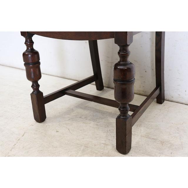 dn-49　1940年代イギリス製アンティーク ソリッドオーク 無垢材 ブドウのデザインの彫刻 ダブルカップレッグ ダイニングチェア 椅子 いす イス |  | 14