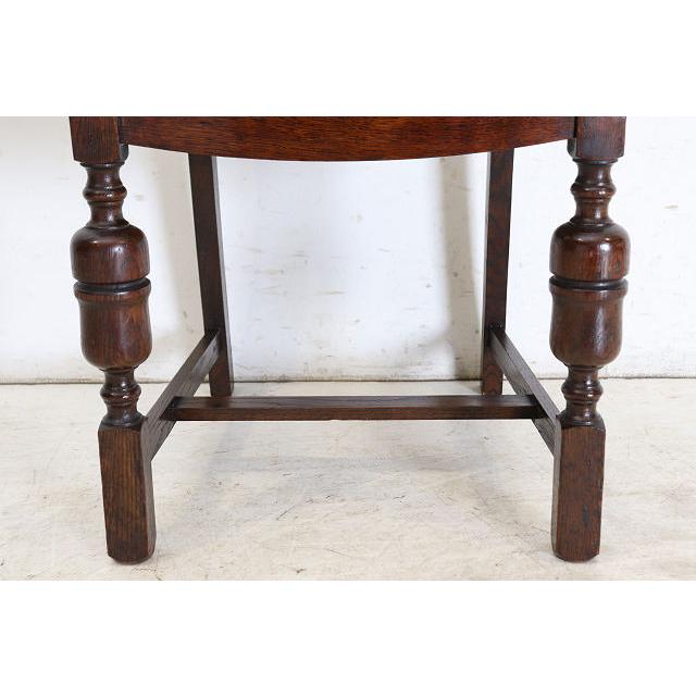 dn-49　1940年代イギリス製アンティーク ソリッドオーク 無垢材 ブドウのデザインの彫刻 ダブルカップレッグ ダイニングチェア 椅子 いす イス |  | 15