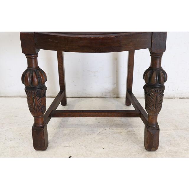 dn-4　1890年代イギリス製アンティーク ビクトリアン オーク レザーシート パネルバック ダイニングチェア 食卓椅子 いす イス (A) |  | 14