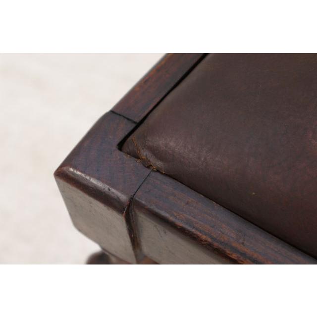 dn-4　1890年代イギリス製アンティーク ビクトリアン オーク レザーシート パネルバック ダイニングチェア 食卓椅子 いす イス (A) |  | 19