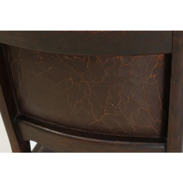 dn-4　1890年代イギリス製アンティーク ビクトリアン オーク レザーシート パネルバック ダイニングチェア 食卓椅子 いす イス (A) |  | 20