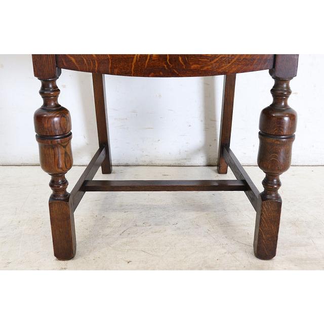 dn-50　1940年代イギリス製アンティーク ソリッドオーク 無垢材 レザーシート 本革 ダブルカップレッグ ダイニングチェア 椅子 いす イス（A） |  | 15