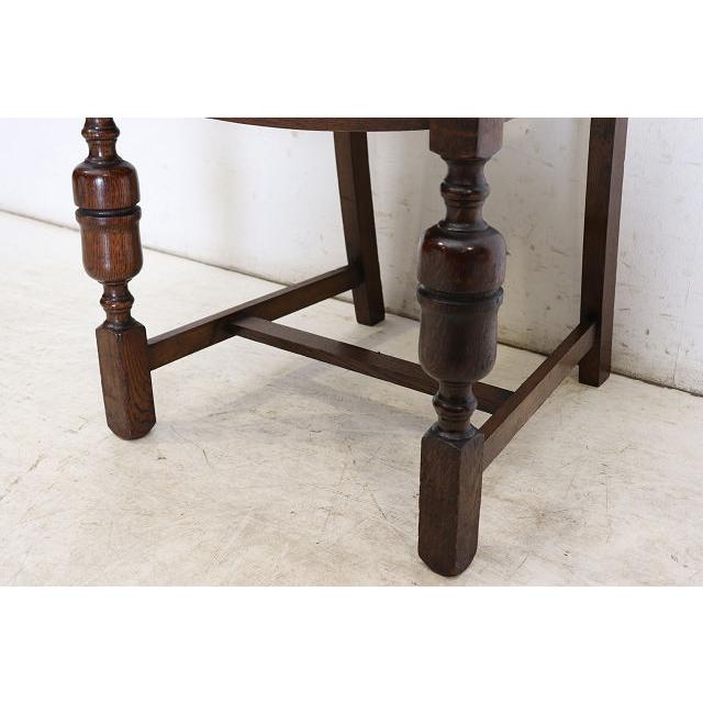 dn-51　1940年代イギリス製アンティーク ソリッドオーク 無垢材 ブドウのデザインの彫刻 ダブルカップレッグ ダイニングチェア 椅子 いす イス |  | 14