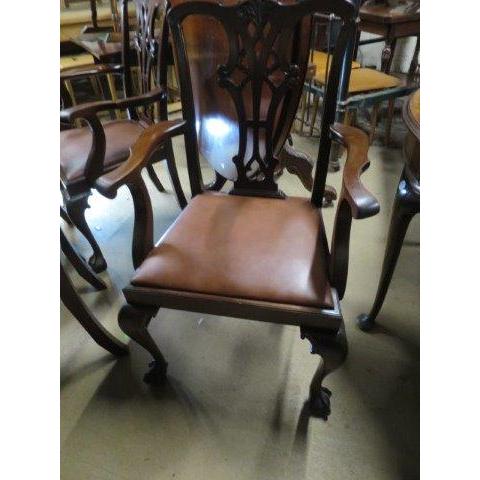 【送料無料】次回入荷予定｜1940年代 イギリス製 アンティーク マホガニー チッペンデール様式 ダイニングチェア6脚セット＜商品番号 dn-5＞ |  | 06