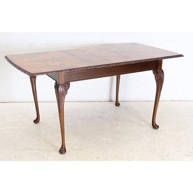 ビンテージ クイーンアンスタイル ダイニングテーブルエクステンション