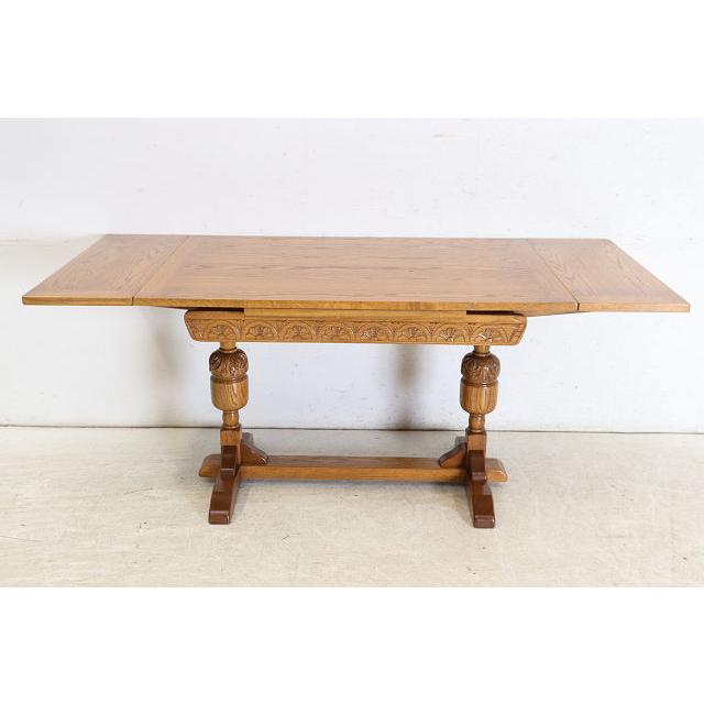 dt-15　1960年代イギリス製ビンテージ オーク Jaycee ジェイシー社 ドロップリーフ ダイニングテーブル ドローリーフテーブル 伸長式 送料無料 |  | 08