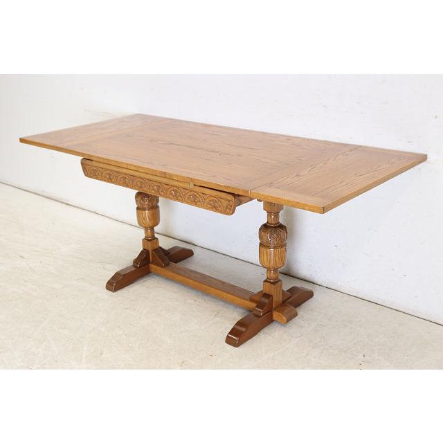 dt-15　1960年代イギリス製ビンテージ オーク Jaycee ジェイシー社 ドロップリーフ ダイニングテーブル ドローリーフテーブル 伸長式 送料無料 |  | 09