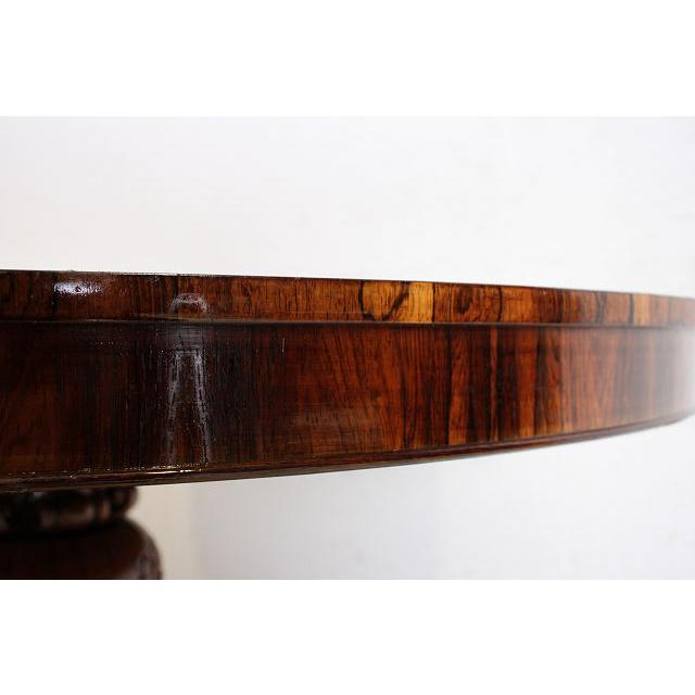 dt-22　1880年代イギリス製アンティーク　ビクトリアン　ローズウッド　チップトップアップ　ラウンド　インレイド　ダイニングテーブル |  | 18