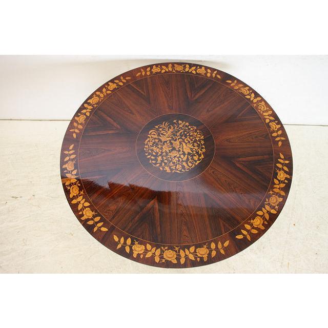 dt-22　1880年代イギリス製アンティーク　ビクトリアン　ローズウッド　チップトップアップ　ラウンド　インレイド　ダイニングテーブル |  | 06