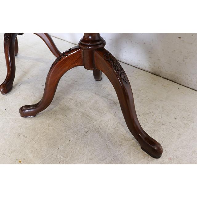 dt-2　1960年代イギリス製ビンテージ ウォルナット クイーンアンスタイル ペデスタル ダイニングテーブル 二本脚 食卓 |  | 09