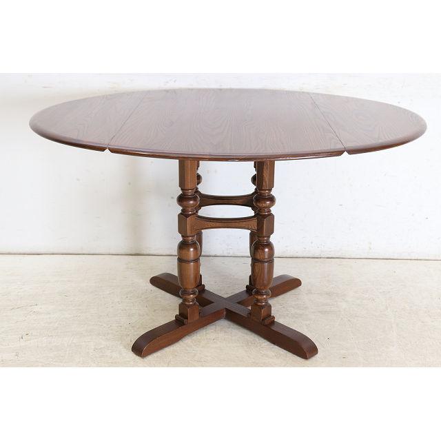 (1930)イギリスのアンティークのテーブル、丸い形のトレイ付きコーヒーテーブル 1930)イギリスのアンティークのテーブル、丸い形のトレイ付きコーヒー