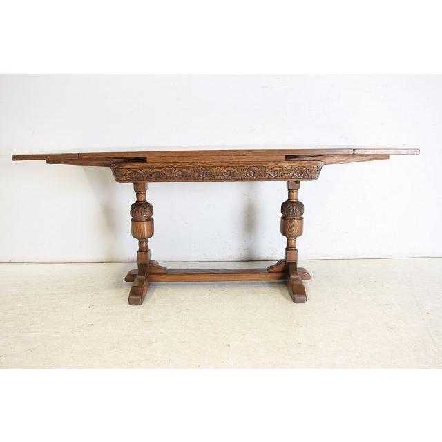 dt-8　1960年代イギリス製ビンテージ　オーク　Jaycee　ジェイシ―　ドロップリーフ　ダイニングテーブル　ドローリーフテーブル　伸長式 |  | 17