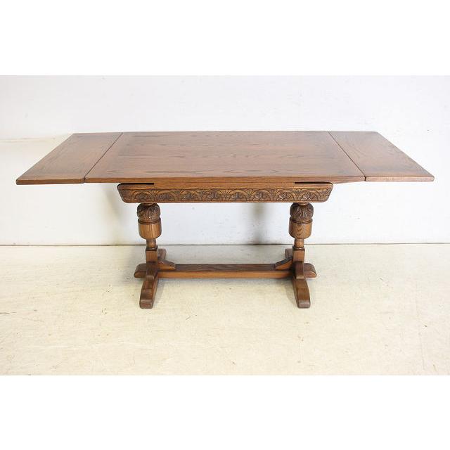 dt-8　1960年代イギリス製ビンテージ　オーク　Jaycee　ジェイシ―　ドロップリーフ　ダイニングテーブル　ドローリーフテーブル　伸長式 |  | 04