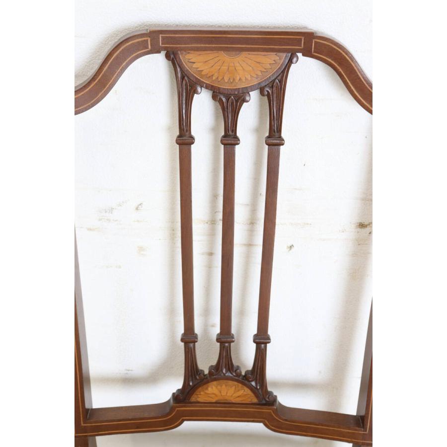 英国アンティーク家具 1910年代 マホガニー材 エドワーディアン様式 象嵌細工（インレイ） サロンチェア ダイニングチェア 英国製 (G-15) |  | 06