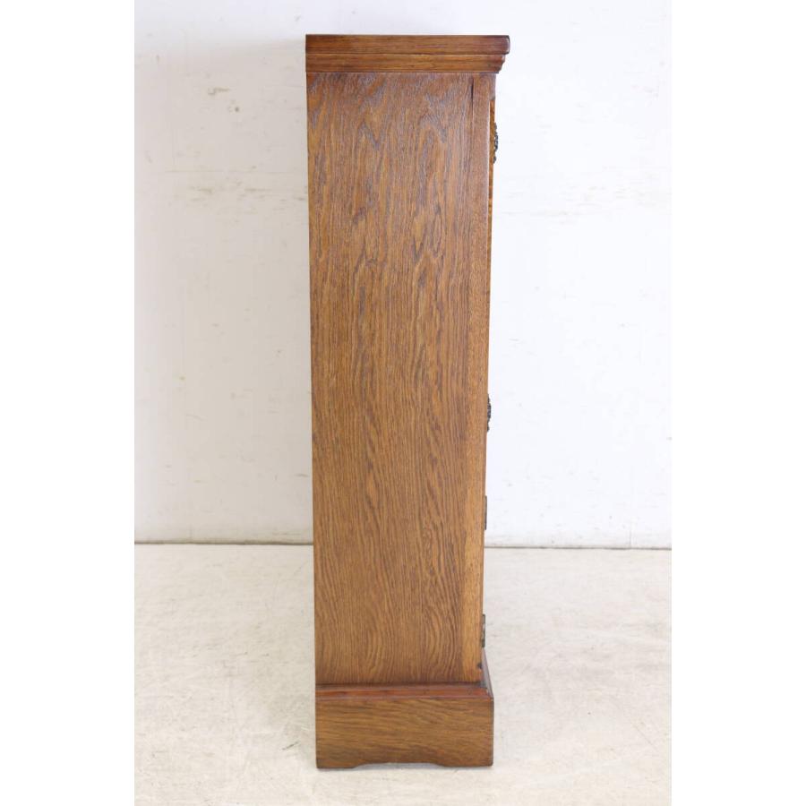 英国製 1970年代 Jaycee Furniture 無垢オーク材 リードガラス ブックケース 本棚 書棚 キャビネット 飾り棚 アンティーク家具 (G-44) |  | 09