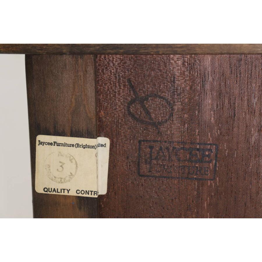英国製 1960年代 Jaycee Furniture ジェイシー オーク材 ステンドガラス ライブラリーキャビネット ブックケース 本棚 飾り棚 アンティーク家具 (G-65) |  | 02