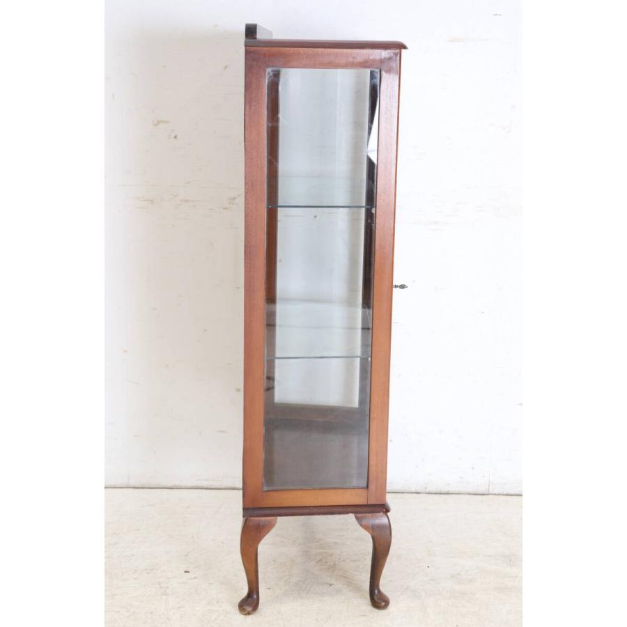英国アンティーク家具 1930年代 マホガニー材 アールデコ様式 ガラスキャビネット ショーケース コレクションケース 猫脚 飾り棚 英国製 (G-8) |  | 09