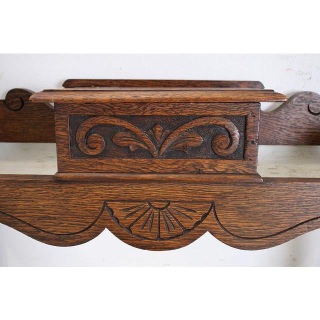 hs-6　1890年代 イギリス製 アンティーク　ビクトリアン　オーク　鏡付き　ホールスタンド　コートハンガー |  | 15