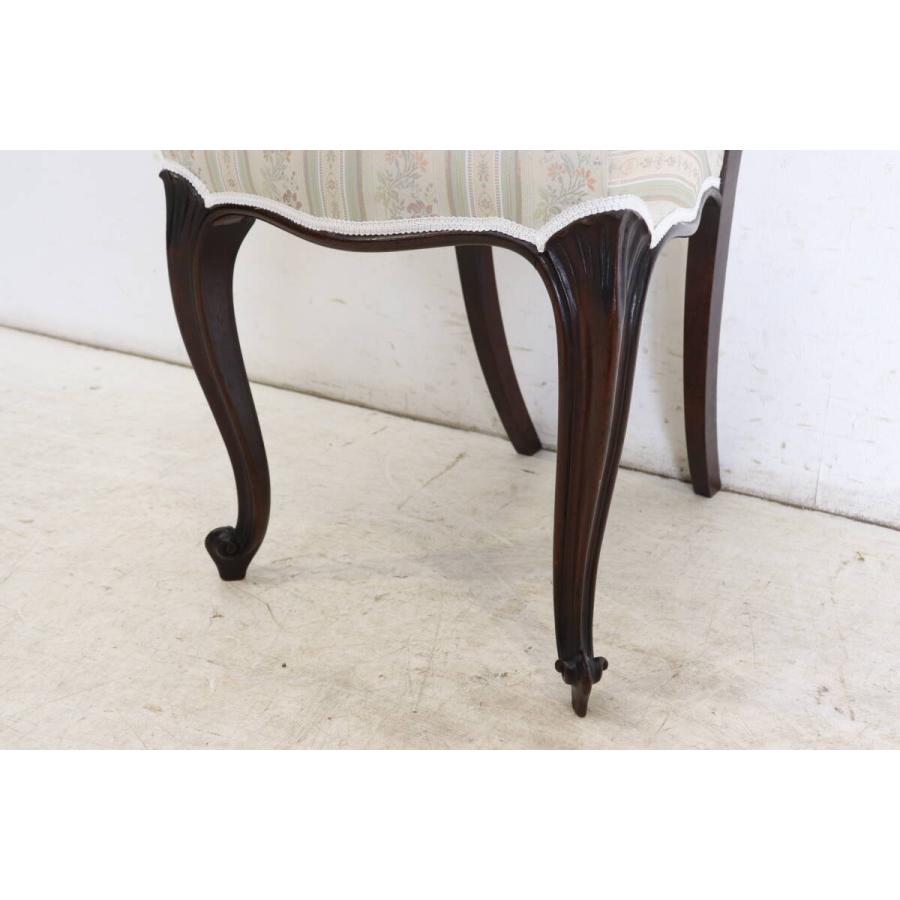 1880年代 英国アンティーク ローズウッド バルーンバック ダイニングチェア｜座面張替済 上質国産生地 椅子 ヴィクトリアン期(2) (md-33-2) |  | 07