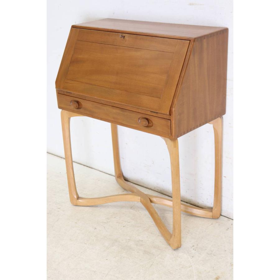 【ERCOL アーコール】英国製 ヴィンテージ ライティングデスク エルム×ビーチ材 ミッドセンチュリー イングランド 書斎机 (md-45) | 