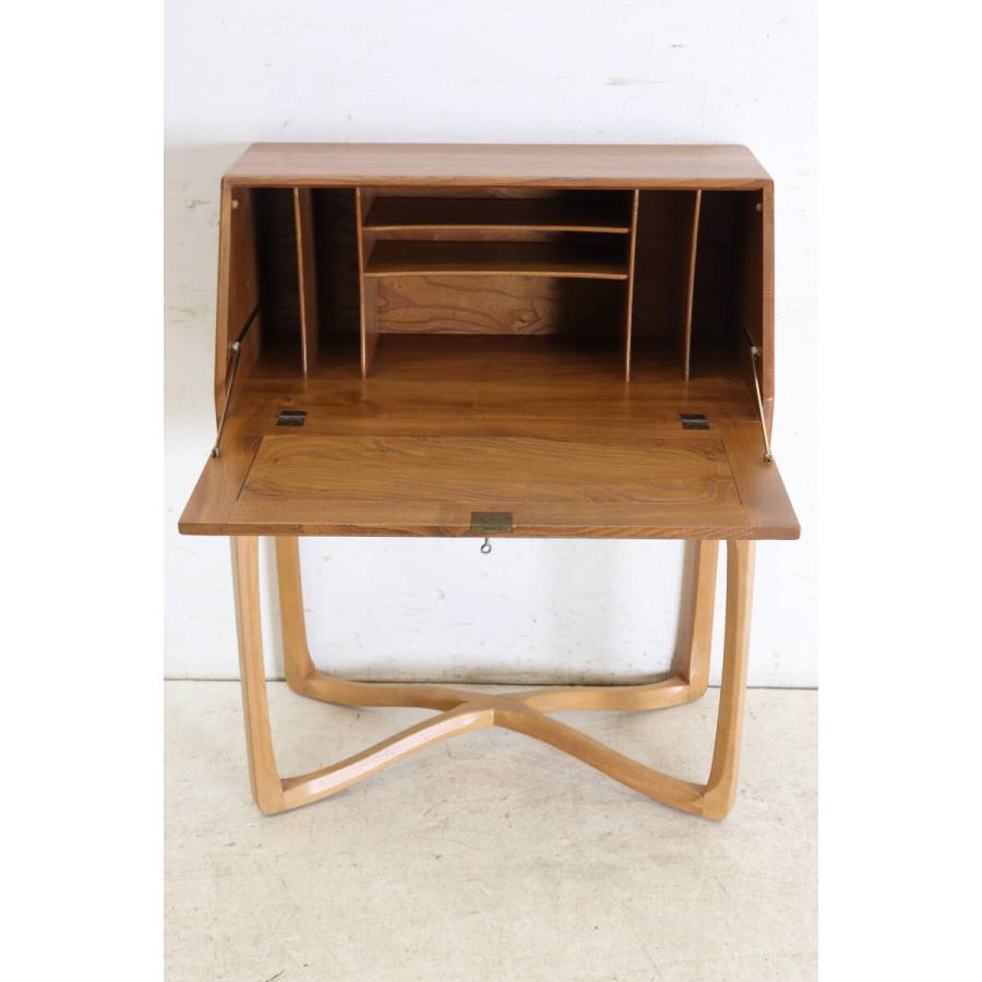 【ERCOL アーコール】英国製 ヴィンテージ ライティングデスク エルム×ビーチ材 ミッドセンチュリー イングランド 書斎机 (md-45) |  | 03
