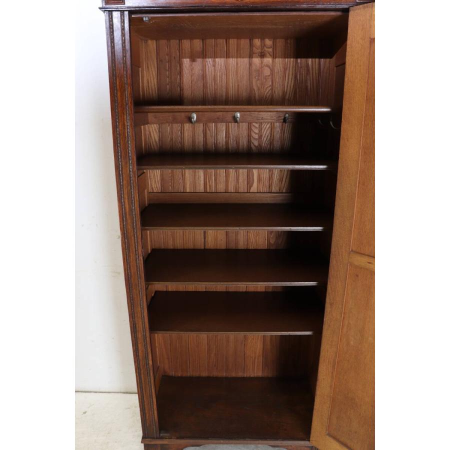 【衣装タンス】 1940年代イギリス製アンティーク オーク ゴシック ワードローブ 食器棚 JAMES PHILLIPS & SONS LTD UNION ST. BRISTOL (md-5) |  | 07