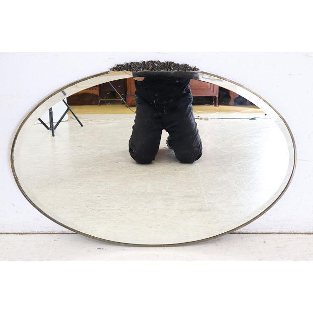 mr-11　1930年代イギリス製アンティーク アールデコ バラのデザイン ウォールミラー 壁掛け鏡 モダン ネオクラシック 楕円 送料無料 | 