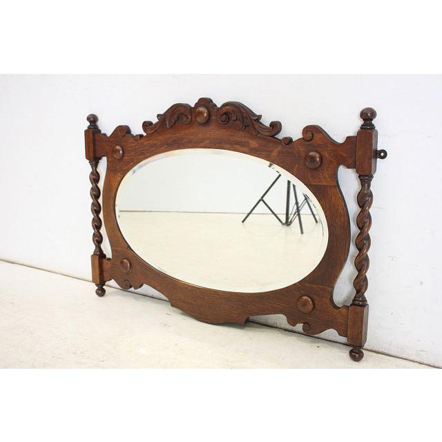 mr-2　1920年代イギリス製アンティーク　ヴィクトリアン　オーク　バリーシュガーツイスト　ウォールミラー　壁掛け鏡 |  | 02