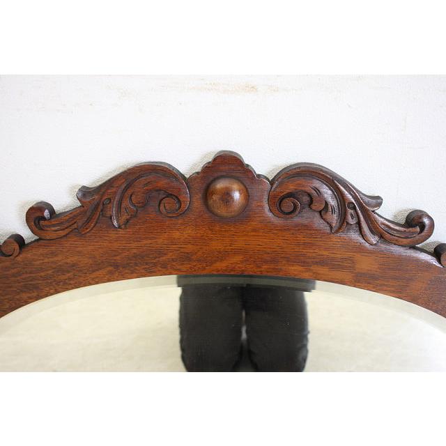 mr-2　1920年代イギリス製アンティーク　ヴィクトリアン　オーク　バリーシュガーツイスト　ウォールミラー　壁掛け鏡 |  | 03