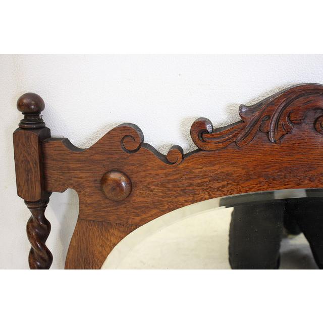 mr-2　1920年代イギリス製アンティーク　ヴィクトリアン　オーク　バリーシュガーツイスト　ウォールミラー　壁掛け鏡 |  | 04