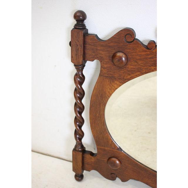 mr-2　1920年代イギリス製アンティーク　ヴィクトリアン　オーク　バリーシュガーツイスト　ウォールミラー　壁掛け鏡 |  | 05