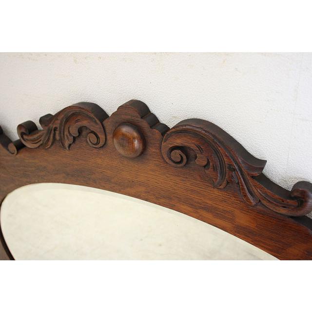 mr-2　1920年代イギリス製アンティーク　ヴィクトリアン　オーク　バリーシュガーツイスト　ウォールミラー　壁掛け鏡 |  | 08