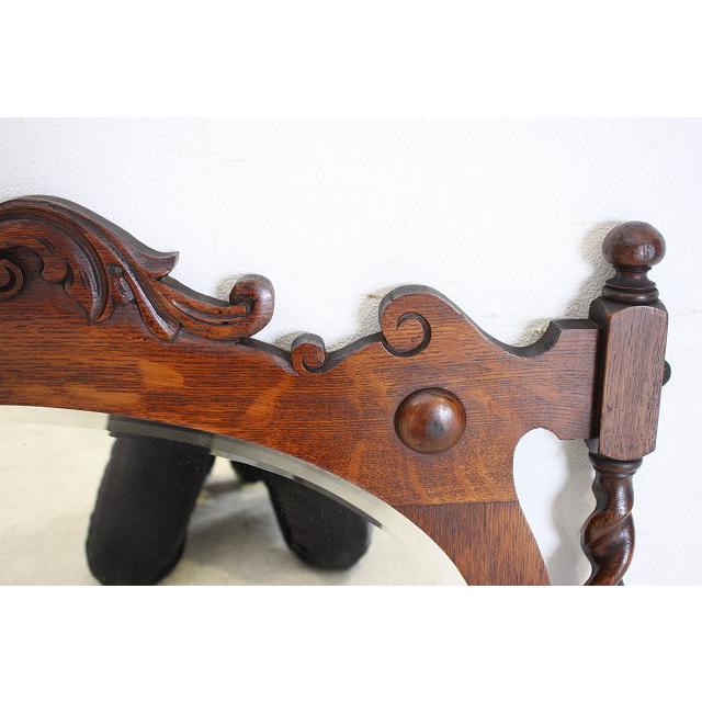 mr-2　1920年代イギリス製アンティーク　ヴィクトリアン　オーク　バリーシュガーツイスト　ウォールミラー　壁掛け鏡 |  | 09