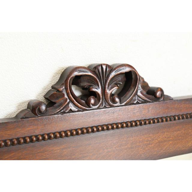 mr-4　1920年代イギリス製アンティーク オーク 四角 スクエア 彫刻された ウォールミラー 壁掛け鏡 ビンテージ レトロ 木製 送料無料 |  | 10